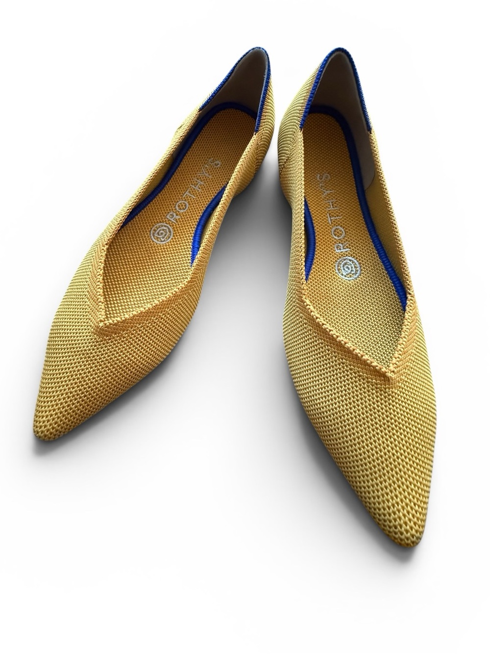 NWOT, Ret. $155, Rothy’s The Point Flats, Size 6.5. Yellow | Callout | Fit Note